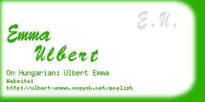 emma ulbert business card